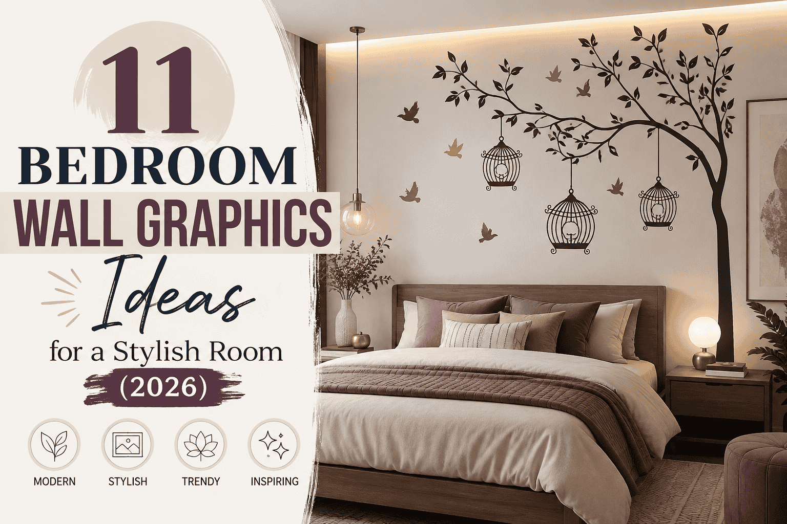 11 Bedroom Wall Graphics Ideas for a Stylish Room (2026)