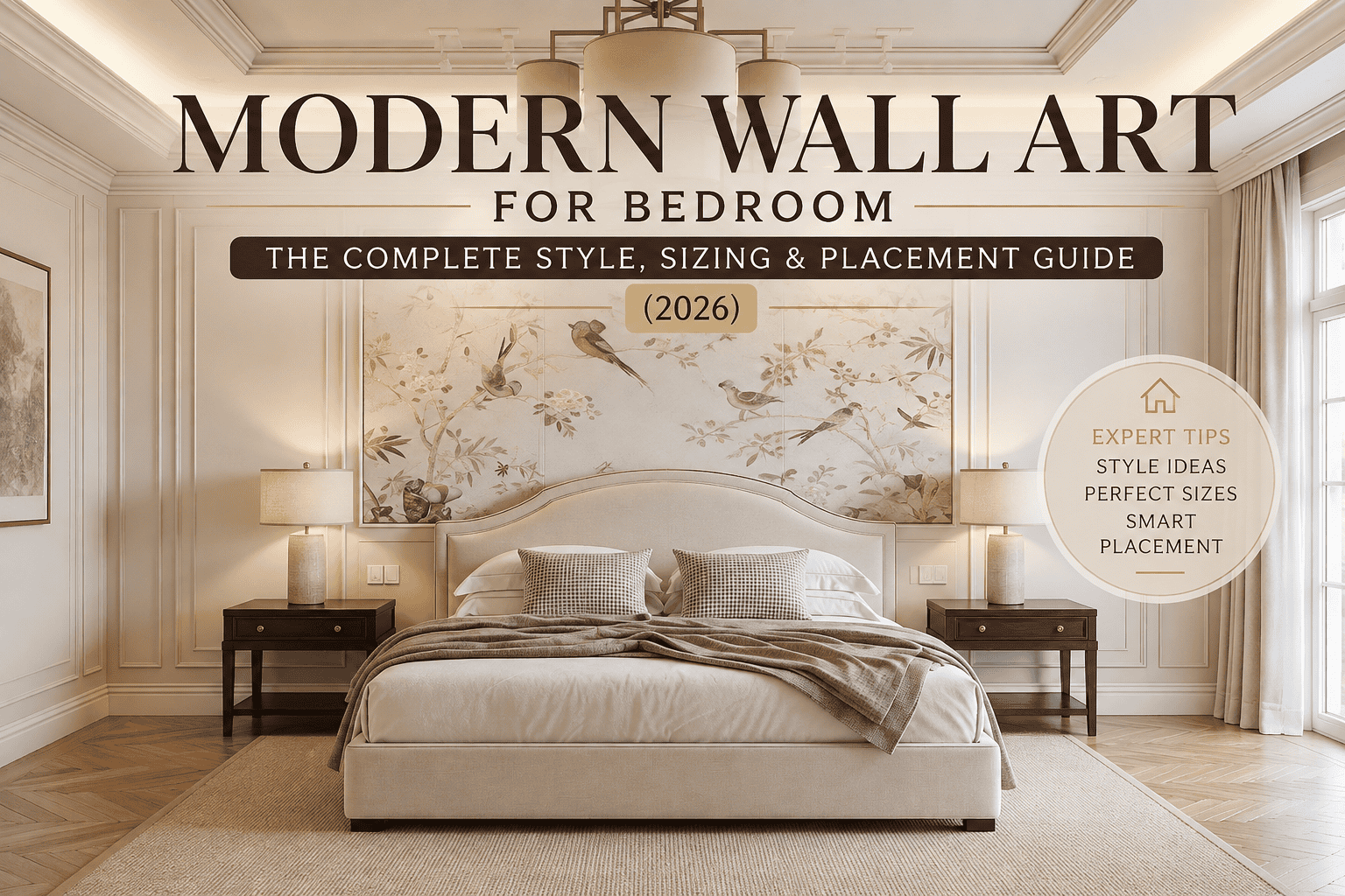Modern Wall Art for Bedroom: The Complete Style, Sizing & Placement Guide (2026)